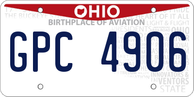 OH license plate GPC4906