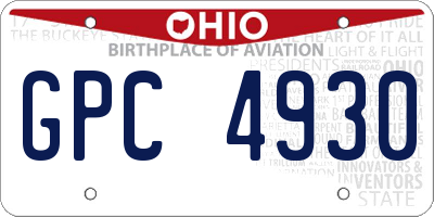OH license plate GPC4930