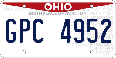OH license plate GPC4952