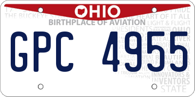 OH license plate GPC4955