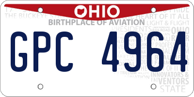 OH license plate GPC4964