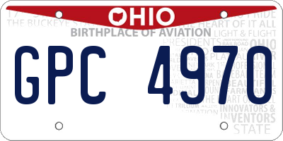 OH license plate GPC4970