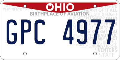 OH license plate GPC4977
