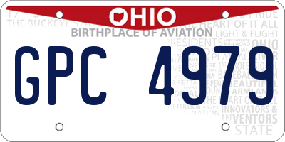 OH license plate GPC4979