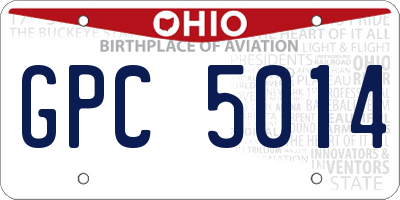OH license plate GPC5014