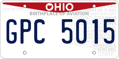 OH license plate GPC5015