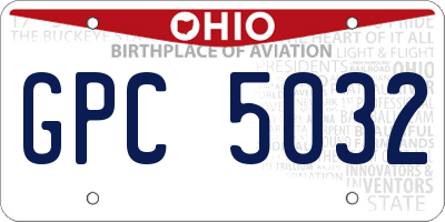 OH license plate GPC5032