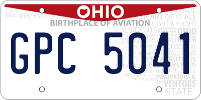 OH license plate GPC5041