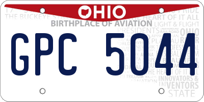 OH license plate GPC5044