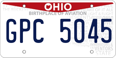 OH license plate GPC5045