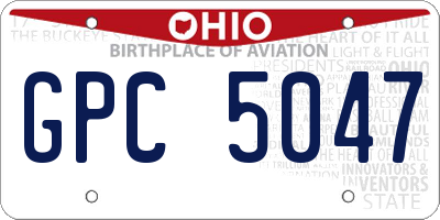 OH license plate GPC5047