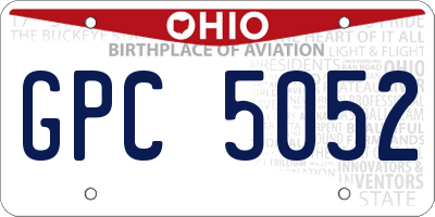 OH license plate GPC5052
