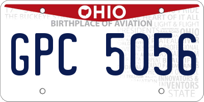 OH license plate GPC5056