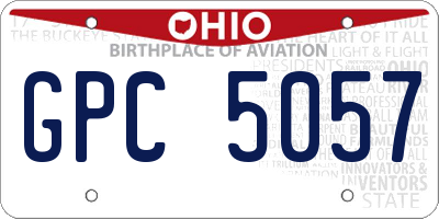 OH license plate GPC5057