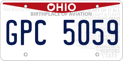 OH license plate GPC5059