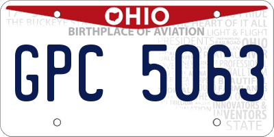 OH license plate GPC5063