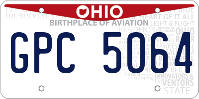 OH license plate GPC5064