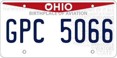 OH license plate GPC5066