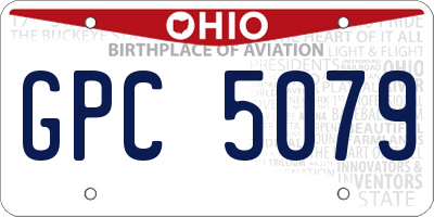 OH license plate GPC5079
