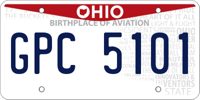 OH license plate GPC5101