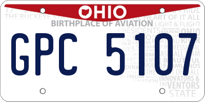 OH license plate GPC5107