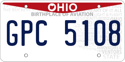 OH license plate GPC5108