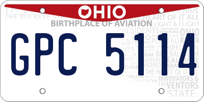 OH license plate GPC5114