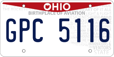 OH license plate GPC5116
