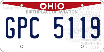 OH license plate GPC5119