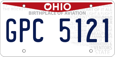 OH license plate GPC5121