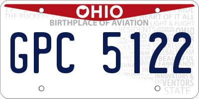 OH license plate GPC5122