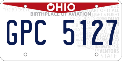 OH license plate GPC5127