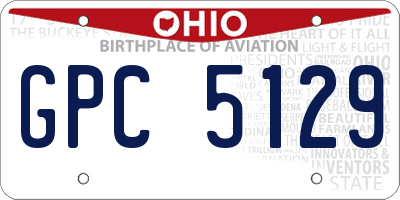 OH license plate GPC5129