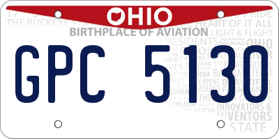 OH license plate GPC5130