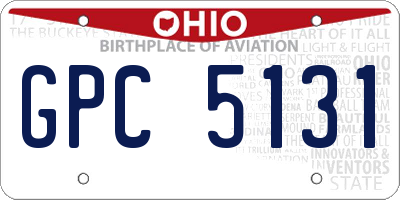 OH license plate GPC5131