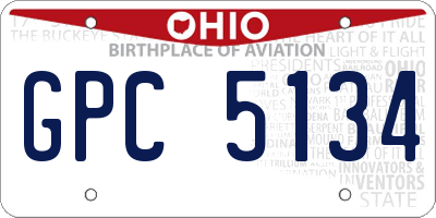 OH license plate GPC5134