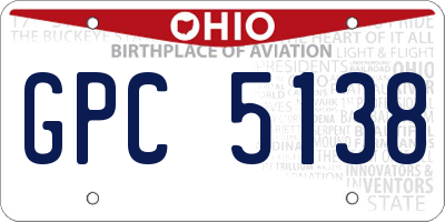 OH license plate GPC5138