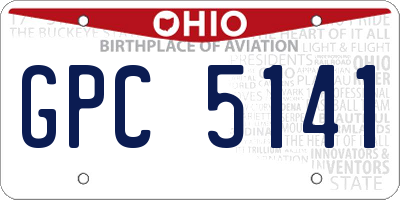 OH license plate GPC5141