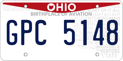 OH license plate GPC5148