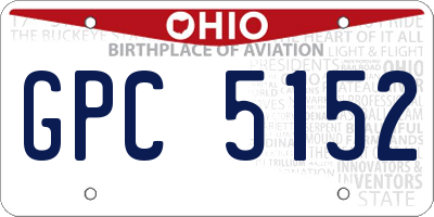 OH license plate GPC5152