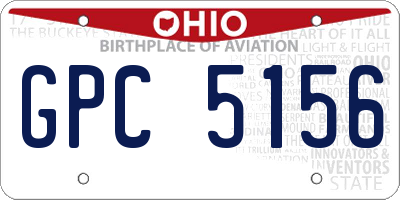 OH license plate GPC5156
