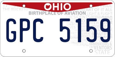 OH license plate GPC5159