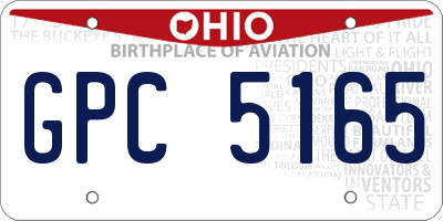 OH license plate GPC5165