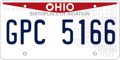 OH license plate GPC5166