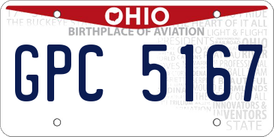 OH license plate GPC5167