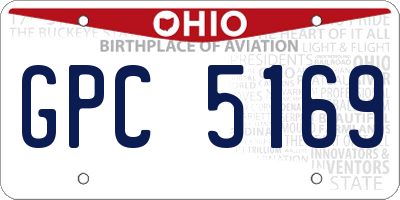 OH license plate GPC5169