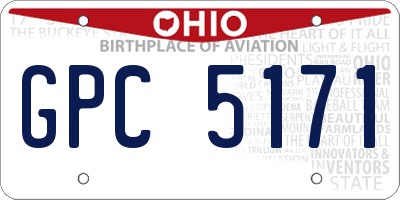 OH license plate GPC5171