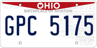 OH license plate GPC5175