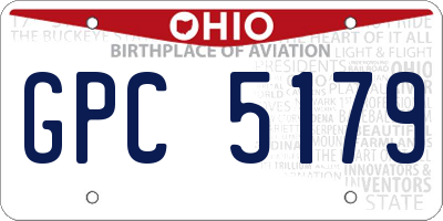 OH license plate GPC5179