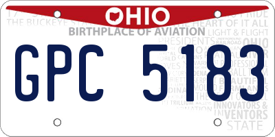 OH license plate GPC5183